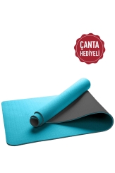  - Gymo Ekolojik 6mm TPE Yoga Matı Pilates Minderi Turkuaz