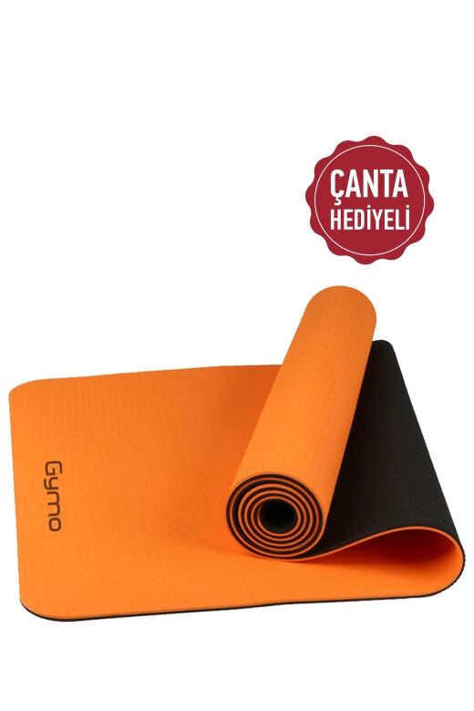 Gymo Ekolojik 6mm TPE Yoga Matı Pilates Minderi Turuncu