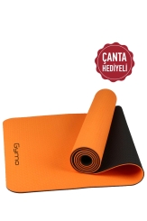  - Gymo Ekolojik 6mm TPE Yoga Matı Pilates Minderi Turuncu