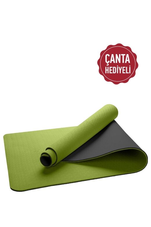 Gymo Ekolojik 6mm TPE Yoga Matı Pilates Minderi Yeşil