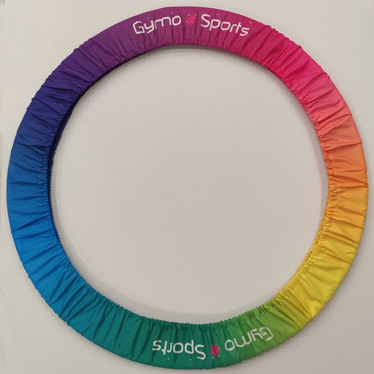 Gymo Hoop Holder With Rhinestones Rainbow (Custom Name Printing Option)