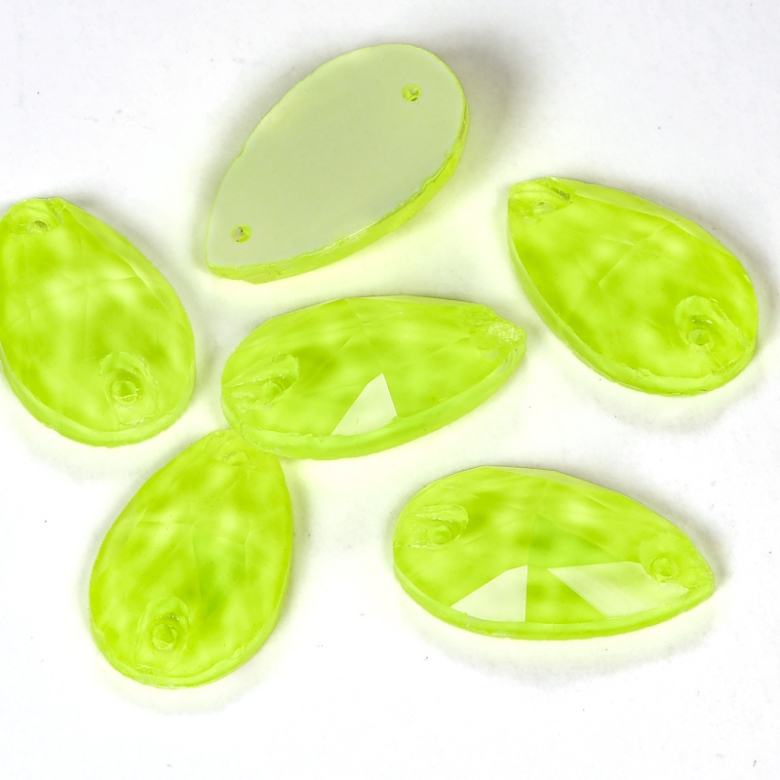 Gymo Premium Dikme Kristal Teardrop 10.5*18mm N04 Citrine Neon 28 Ad.