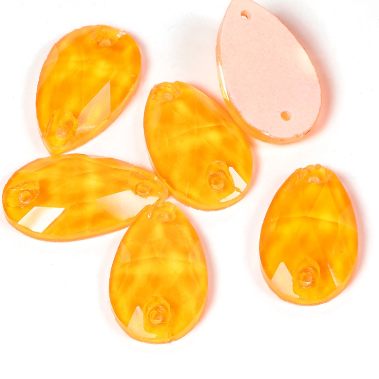 Gymo Premium Dikme Kristal Teardrop 10.5*18mm N05 Orange Neon 28 Ad.