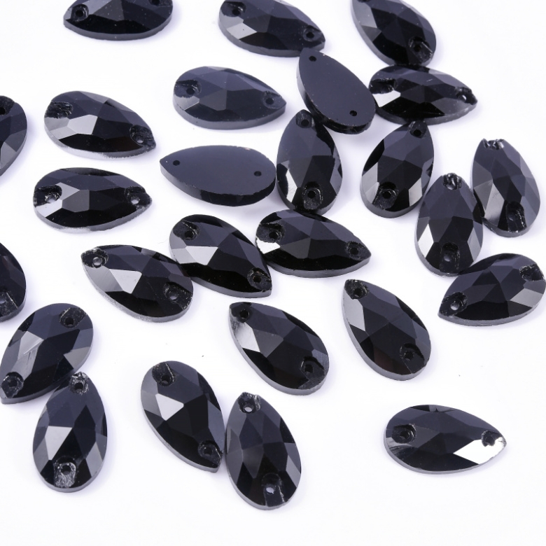 Gymo Premium Dikme Kristal Teardrop 10.5*18mm P02 Black 28 Ad.