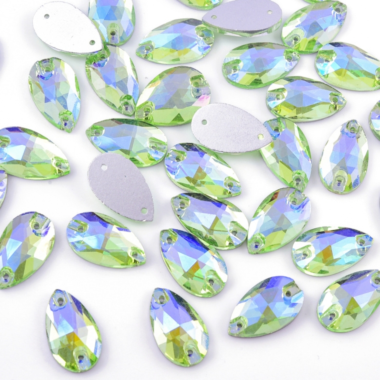 Gymo Premium Dikme Kristal Teardrop 10.5*18mm P47 Light Peridot AB 28 Ad.