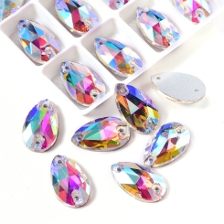 Gymo - Gymo Premium Dikme Kristal Teardrop 13*18mm Crystal AB 20 Ad.