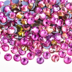 Gymo - Gymo Premium Kalite Altı Düz Ütü İle Yapışan (Hotfix) Kristal Taş SS20 (4.6-4.8mm) Air Gold Line Rose (10 Gross - 1440 Adet)