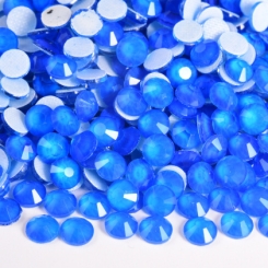 Gymo - Gymo Premium Kalite Altı Düz Ütü İle Yapışan (Hotfix) Kristal Taş SS20 (4.6-4.8mm) Blue Neon (720 Adet)