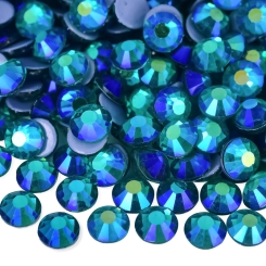 Gymo - Gymo Premium Kalite Altı Düz Ütü İle Yapışan (Hotfix) Kristal Taş SS20 (4.6-4.8mm) Blue Zircon AB (10 Gross - 1440 Adet)