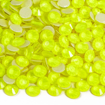 Gymo Premium Kalite Altı Düz Ütü İle Yapışan (Hotfix) Kristal Taş SS20 (4.6-4.8mm) Citrine Neon (720 Adet)