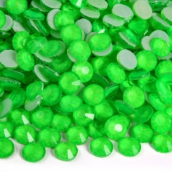 Gymo - Gymo Premium Kalite Altı Düz Ütü İle Yapışan (Hotfix) Kristal Taş SS20 (4.6-4.8mm) Emerald Neon (720 Adet)