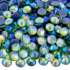Gymo - Gymo Premium Kalite Altı Düz Ütü İle Yapışan (Hotfix) Kristal Taş SS20 (4.6-4.8mm) Light Peridot AB (10 Gross - 1440 Adet)