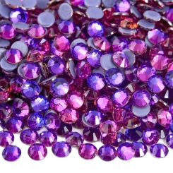 Gymo - Gymo Premium Kalite Altı Düz Ütü İle Yapışan (Hotfix) Kristal Taş SS20 (4.6-4.8mm) Purple Velvet (10 Gross - 1440 Adet)