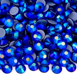 Gymo - Gymo Premium Kalite Altı Düz Ütü İle Yapışan (Hotfix) Kristal Taş SS20 (4.6-4.8mm) Sapphire AB (720 Adet)