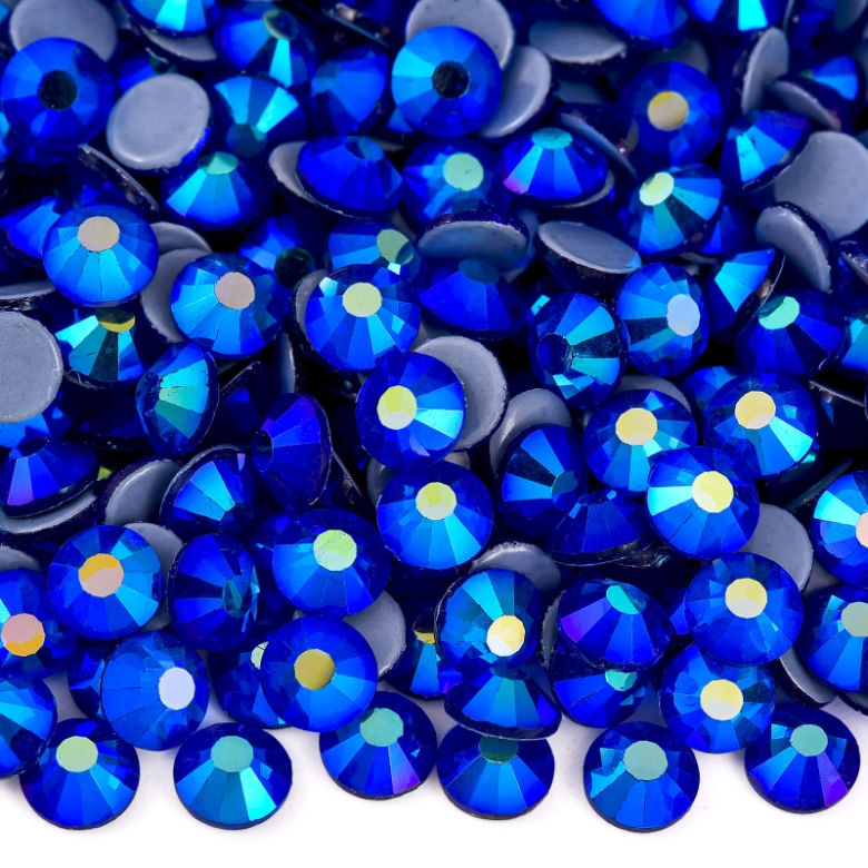 Gymo Premium Kalite Altı Düz Ütü İle Yapışan (Hotfix) Kristal Taş SS20 (4.6-4.8mm) Sapphire AB (720 Adet)
