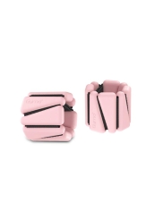 Gymo - Gymo Pro Series Ayarlanabilir Silikon Bilek Ağırlığı 2x1kg Üçgen Pembe