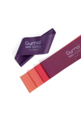 GYMO SPORTS - Gymo Pro Series Çantalı Direnç Bandı Fitness Pilates Esnetme Lastiği 5'li Set Mor 7.5 cm
