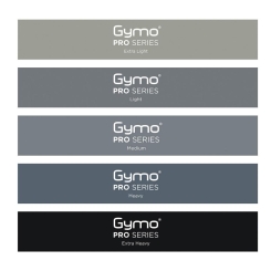 Gymo - Gymo Pro Series Çantalı Direnç Bandı Fitness Pilates Esnetme Lastiği 5'li Set Siyah