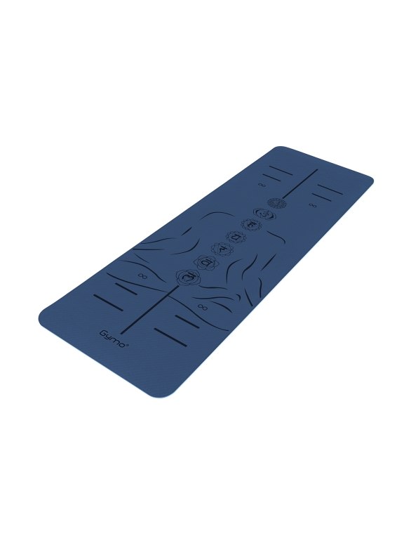 Gymo Sembol Hizalamalı 6mm TPE Yoga Matı Pilates Minderi Mavi Gymo Sembol Hizalamalı 6mm TPE Yoga Matı Pilates Minderi Mavi