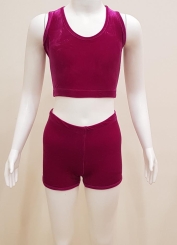 GYMO SPORTS - Gymo Sports Kadife Büstiyer Bordo