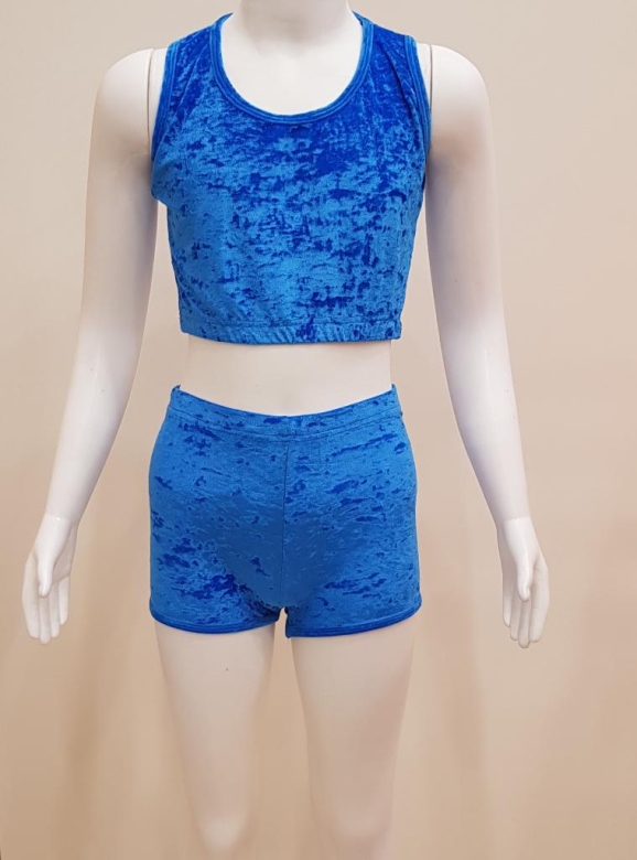 Gymo Sports Kadife Büstiyer Mavi