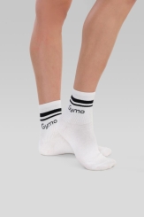GYMO SPORTS - Gymo Sports Logolu Soket Çorap Beyaz
