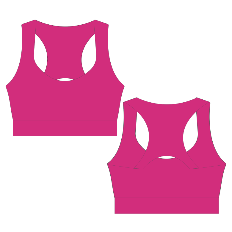 Gymo Sports Polyamid Büstiyer Fosforlu Pembe