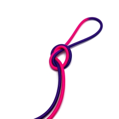 GYMO SPORTS - Gymo Sports Pro Series Cimnastik İpi Fosforlu Pembe&Mor