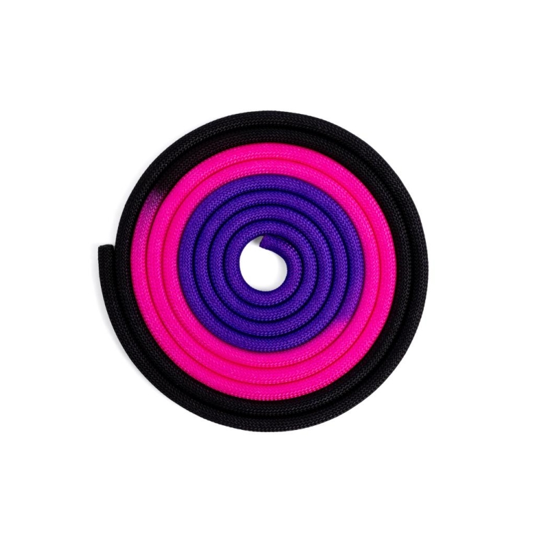 Gymo Sports Pro Series Cimnastik İpi Siyah&F.Pembe&Mor