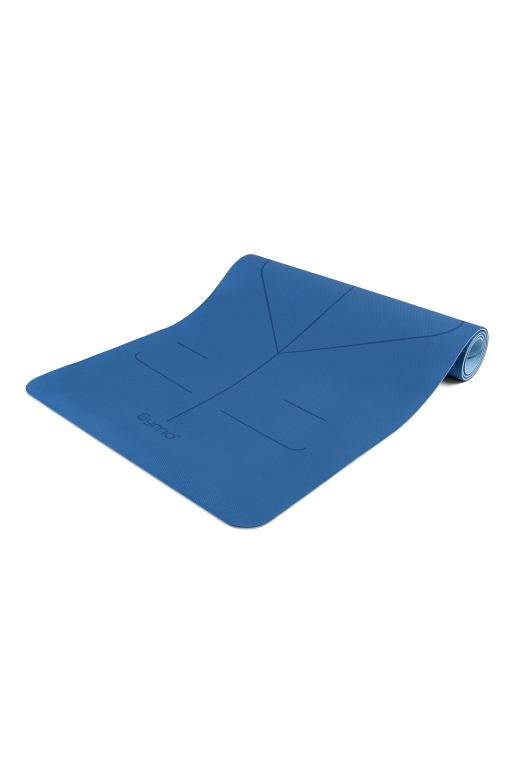 Gymo UltraGrip Hizalamalı 6mm TPE Yoga Matı Pilates Minderi Mavi