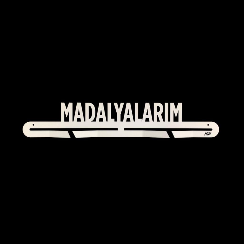 Medal Wall Medal Holder Madalyalarım Theme White Colour