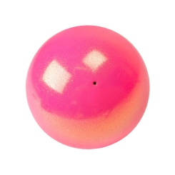 PASTORELLI - Pastorelli High Vision Ball 16cm Simli Ritmik Cimnastik Topu Fluorescent Pink