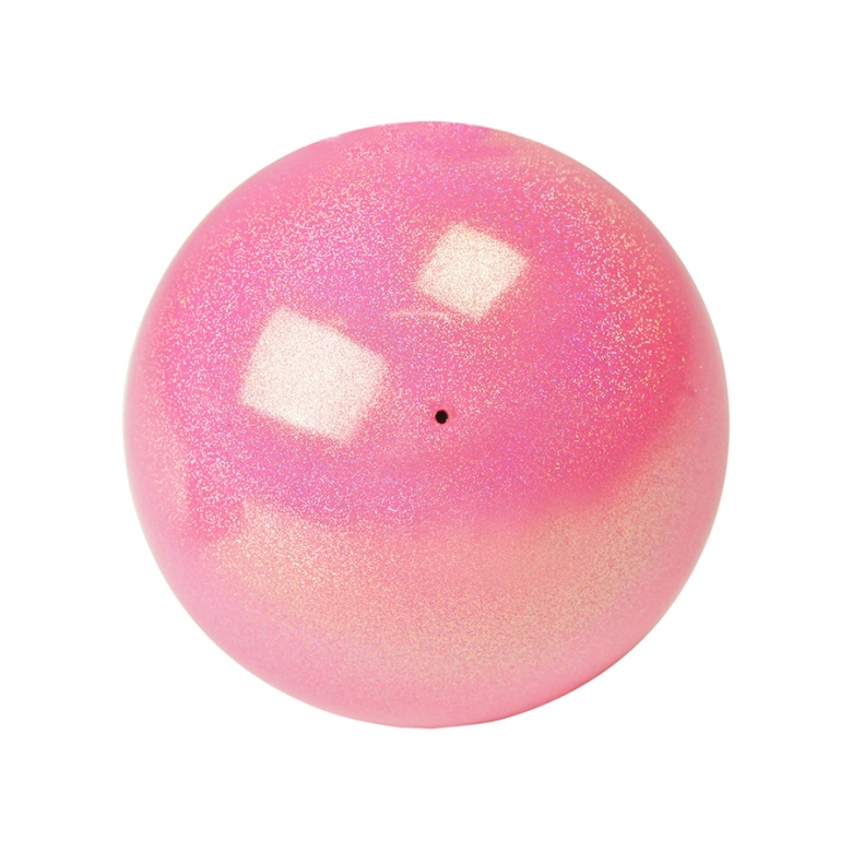 Pastorelli High Vision Ball 16cm Simli Ritmik Cimnastik Topu Fluorescent Baby Pink