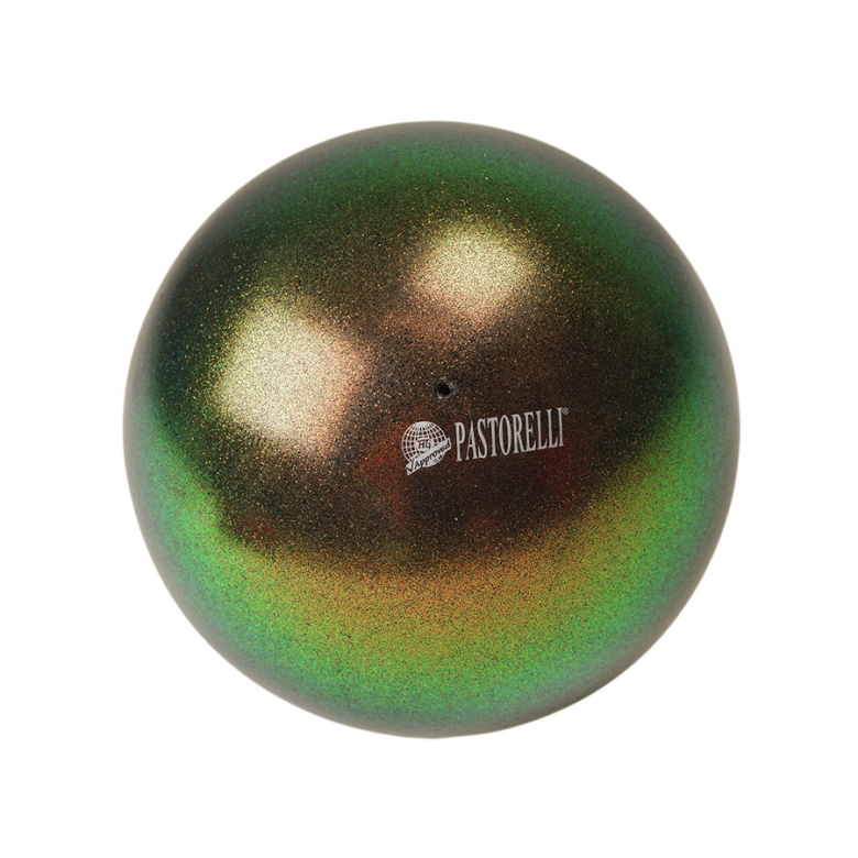 Pastorelli High Vision Ball 18cm Simli Ritmik Cimnastik Topu Petroleum Green