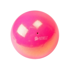 PASTORELLI - Pastorelli High Vision Ball 18cm Simli Ritmik Cimnastik Topu Fluorescent Pink