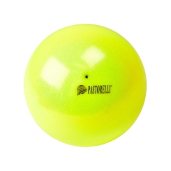 PASTORELLI - Pastorelli High Vision Ball 18cm Simli Ritmik Cimnastik Topu Fluorescent Yellow