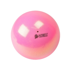 PASTORELLI - Pastorelli High Vision Ball 18cm Simli Ritmik Cimnastik Topu Baby Pink