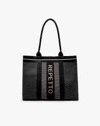 REPETTO - Repetto Tote Bag B0335 Black x Petal Pink