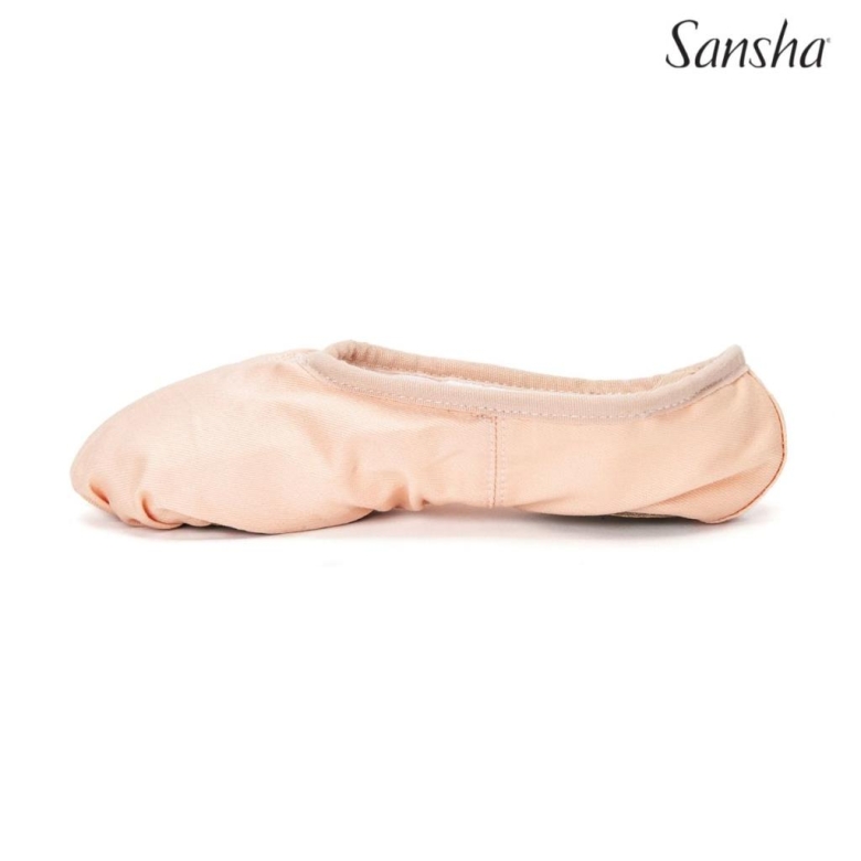 Sansha Bale Patiği Pro 1E Stretch Canvas Açık Pembe