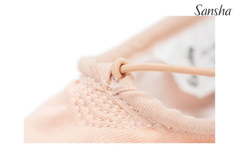 Sansha Bale Patiği Pro 1E Stretch Canvas Açık Pembe